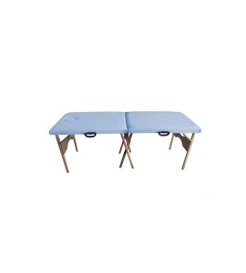 Maca de Madeira Portátil Com Orifício Estofado Azul Claro MT-02 - Best Pro